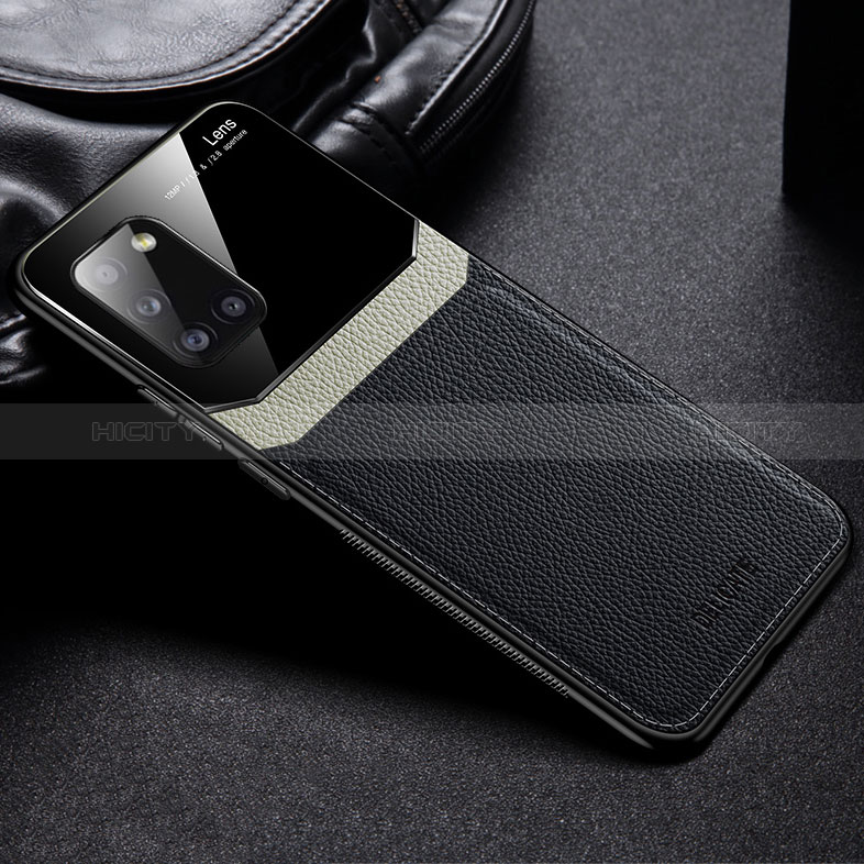 Coque Silicone Gel Motif Cuir Housse Etui FL1 pour Samsung Galaxy A31 Noir Plus