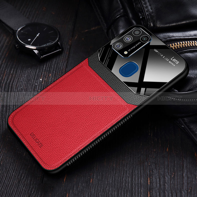 Coque Silicone Gel Motif Cuir Housse Etui FL1 pour Samsung Galaxy M21s Plus