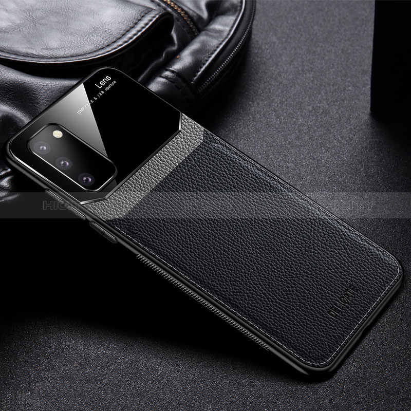 Coque Silicone Gel Motif Cuir Housse Etui FL1 pour Samsung Galaxy S20 FE 4G Noir Plus