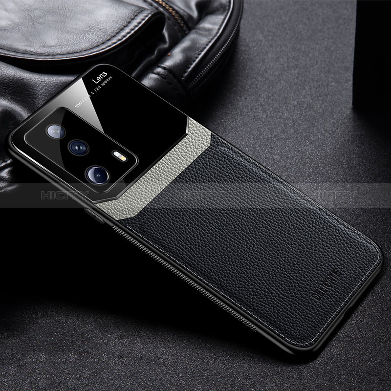 Coque Silicone Gel Motif Cuir Housse Etui FL1 pour Xiaomi Civi 2 5G Noir Plus