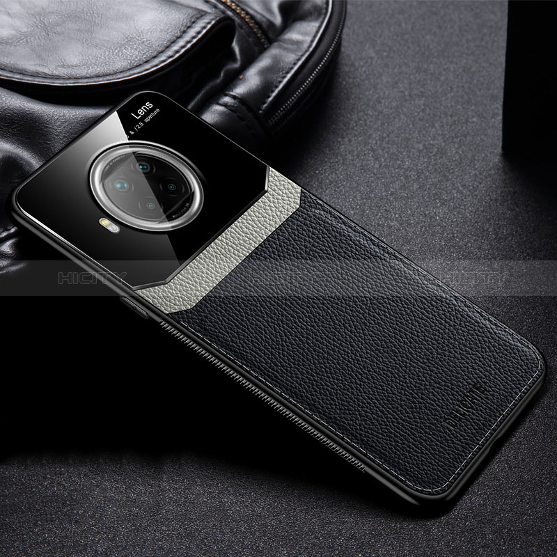 Coque Silicone Gel Motif Cuir Housse Etui FL1 pour Xiaomi Mi 10i 5G Noir Plus