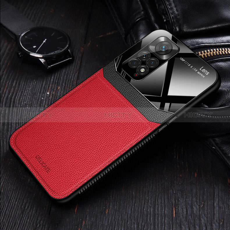 Coque Silicone Gel Motif Cuir Housse Etui FL1 pour Xiaomi Redmi Note 11S 4G Plus