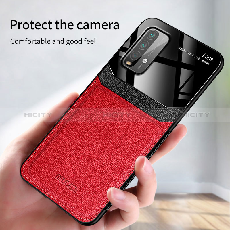 Coque Silicone Gel Motif Cuir Housse Etui FL1 pour Xiaomi Redmi Note 9 4G Plus