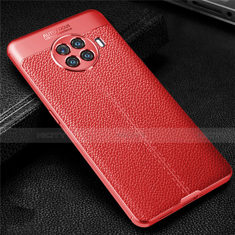 Coque Silicone Gel Motif Cuir Housse Etui H01 pour Oppo Ace2 Rouge Plus