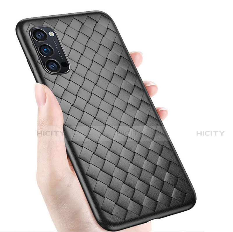 Coque Silicone Gel Motif Cuir Housse Etui H01 pour Oppo Reno4 5G Plus