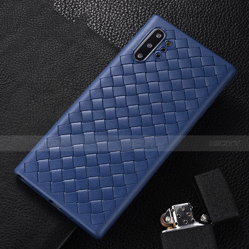 Coque Silicone Gel Motif Cuir Housse Etui H01 pour Samsung Galaxy Note 10 Plus Plus