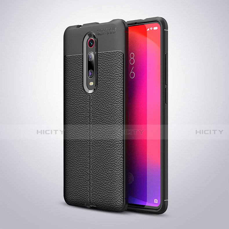 Coque Silicone Gel Motif Cuir Housse Etui H01 pour Xiaomi Mi 9T Noir Plus