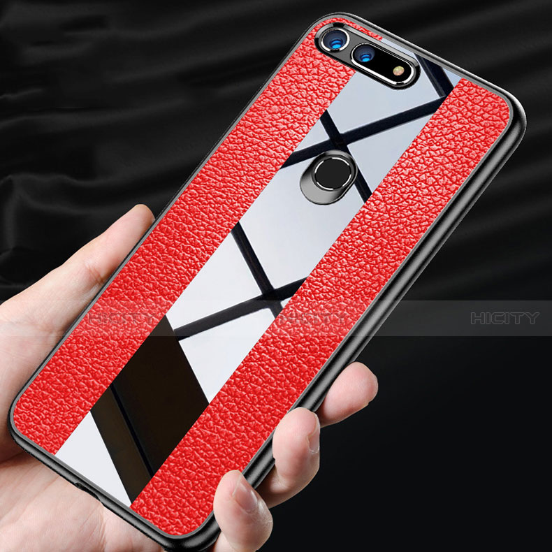 Coque Silicone Gel Motif Cuir Housse Etui H02 pour Huawei Honor V20 Plus