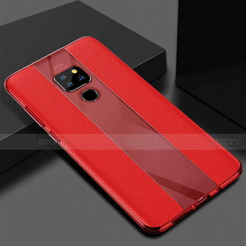 Coque Silicone Gel Motif Cuir Housse Etui H02 pour Huawei Mate 20 Plus