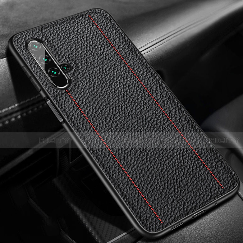 Coque Silicone Gel Motif Cuir Housse Etui H02 pour Huawei Nova 5T Plus