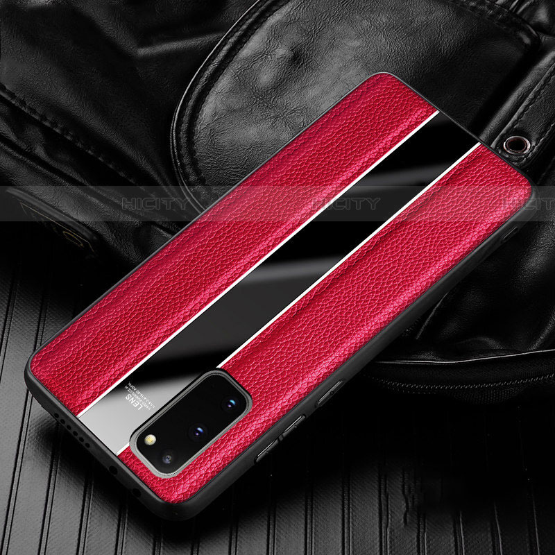 Coque Silicone Gel Motif Cuir Housse Etui H02 pour Samsung Galaxy S20 Plus