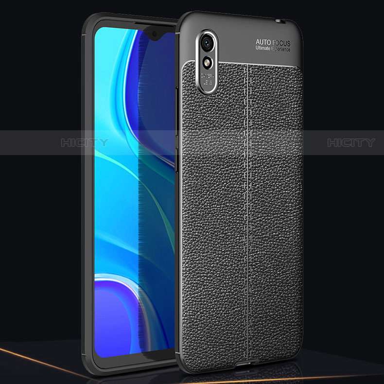 Coque Silicone Gel Motif Cuir Housse Etui H02 pour Xiaomi Redmi 9A Plus