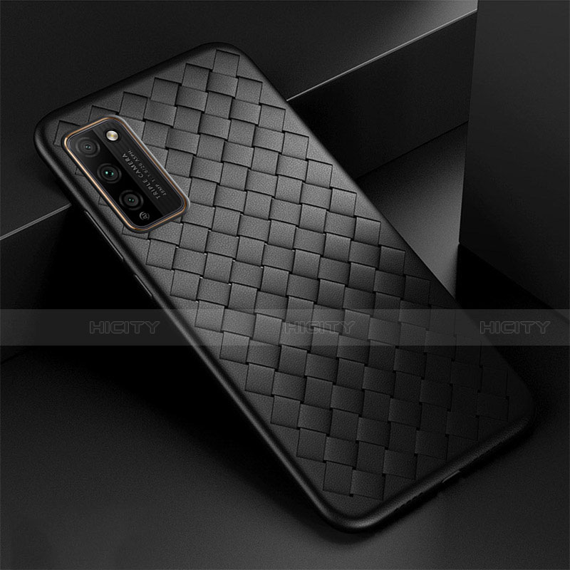 Coque Silicone Gel Motif Cuir Housse Etui H03 pour Huawei Honor 30 Lite 5G Noir Plus