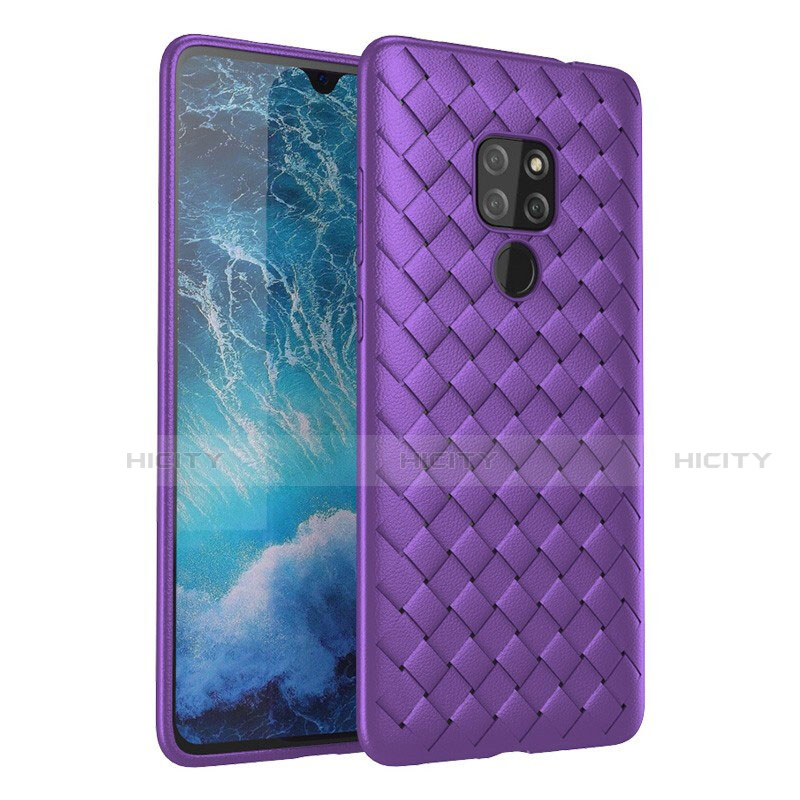 Coque Silicone Gel Motif Cuir Housse Etui H03 pour Huawei Mate 20 Plus