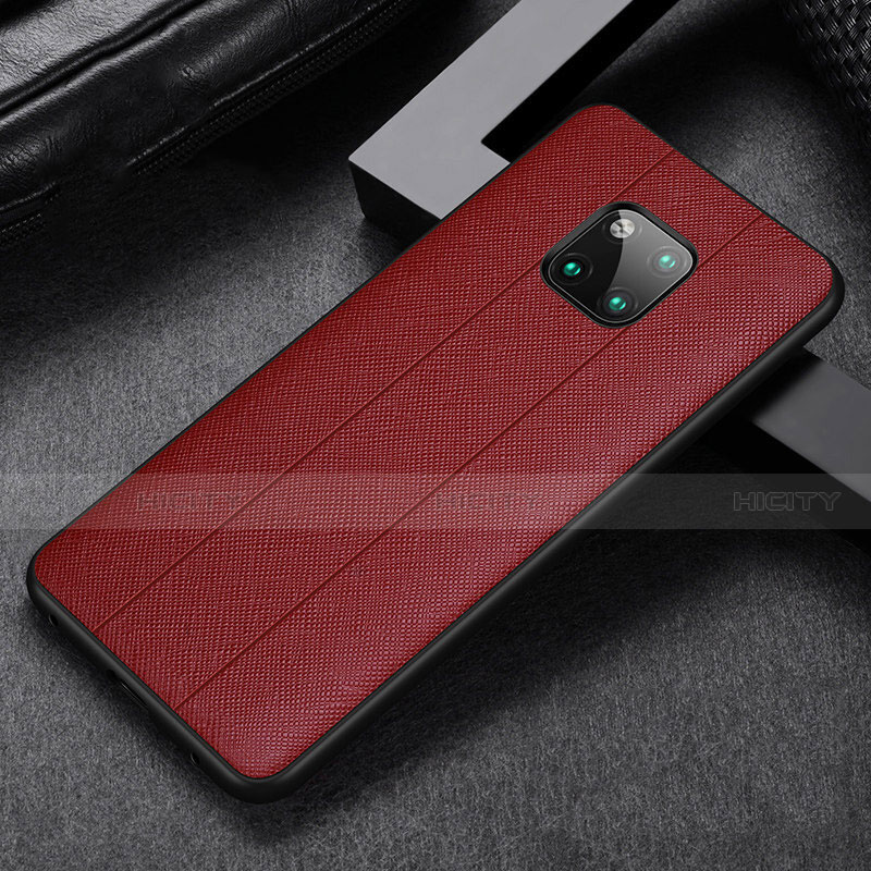 Coque Silicone Gel Motif Cuir Housse Etui H03 pour Huawei Mate 20 Pro Plus