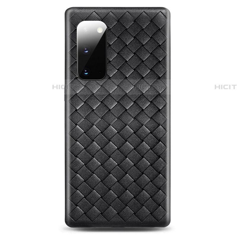 Coque Silicone Gel Motif Cuir Housse Etui H03 pour Samsung Galaxy S20 5G Noir Plus