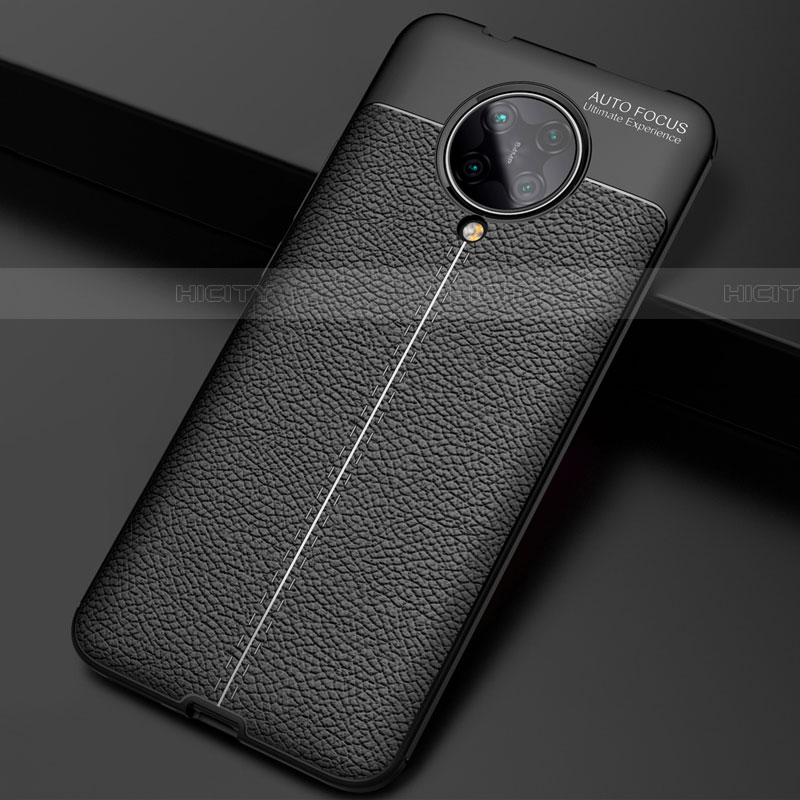 Coque Silicone Gel Motif Cuir Housse Etui H03 pour Xiaomi Poco F2 Pro Noir Plus