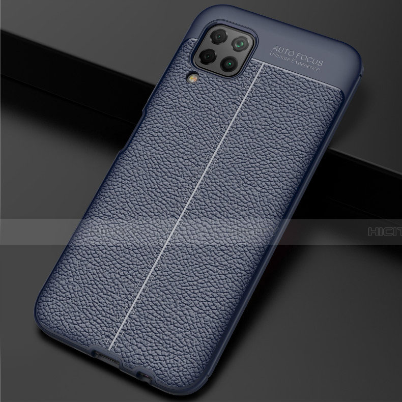 Coque Silicone Gel Motif Cuir Housse Etui H06 pour Huawei Nova 6 SE Bleu Plus