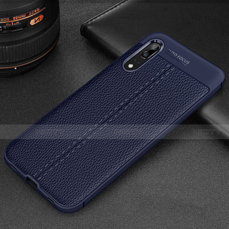 Coque Silicone Gel Motif Cuir Housse Etui H06 pour Huawei P20 Plus