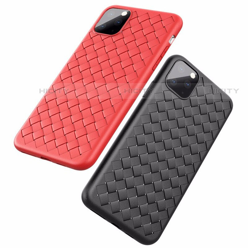 Coque Silicone Gel Motif Cuir Housse Etui pour Apple iPhone 11 Pro Max Plus