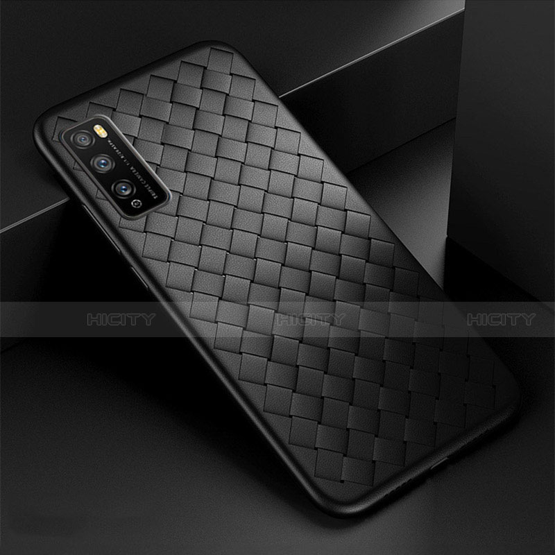 Coque Silicone Gel Motif Cuir Housse Etui pour Huawei Enjoy 20 Pro 5G Plus