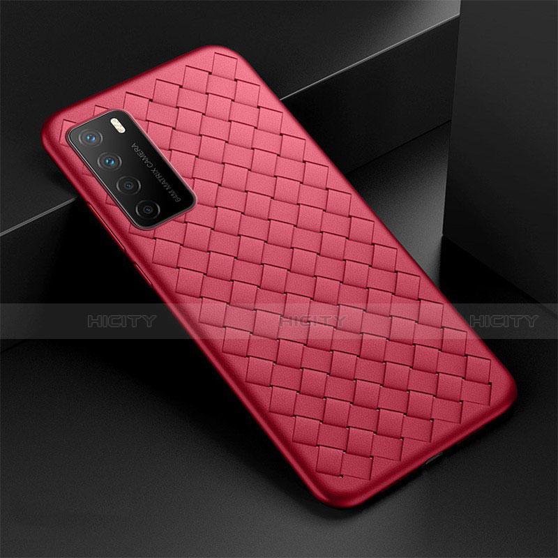 Coque Silicone Gel Motif Cuir Housse Etui pour Huawei Honor Play4 5G Plus