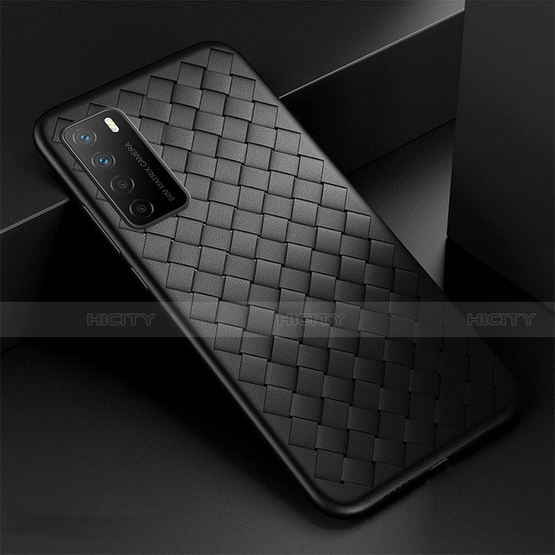 Coque Silicone Gel Motif Cuir Housse Etui pour Huawei Honor Play4 5G Plus