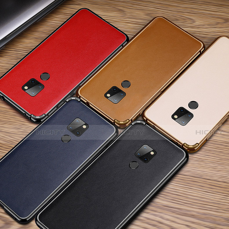 Coque Silicone Gel Motif Cuir Housse Etui pour Huawei Mate 20 X 5G Plus