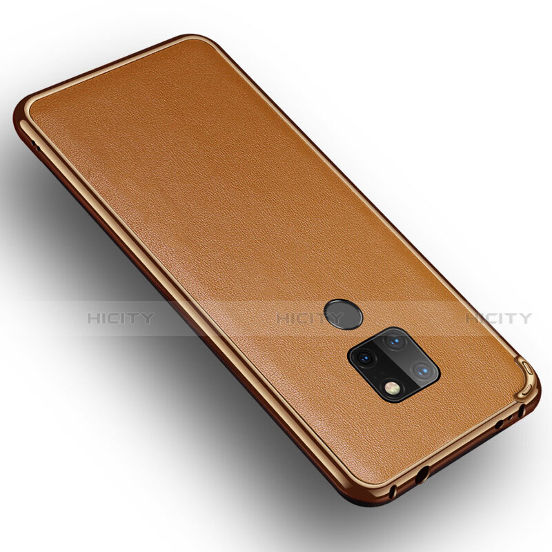 Coque Silicone Gel Motif Cuir Housse Etui pour Huawei Mate 20 X 5G Plus