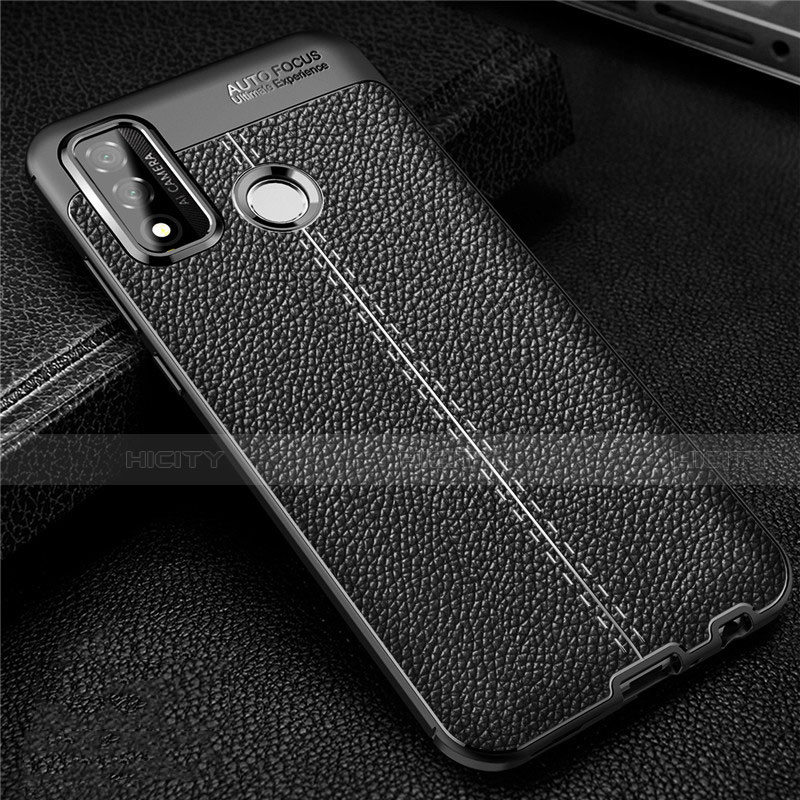 Coque Silicone Gel Motif Cuir Housse Etui pour Huawei Nova Lite 3 Plus Noir Plus