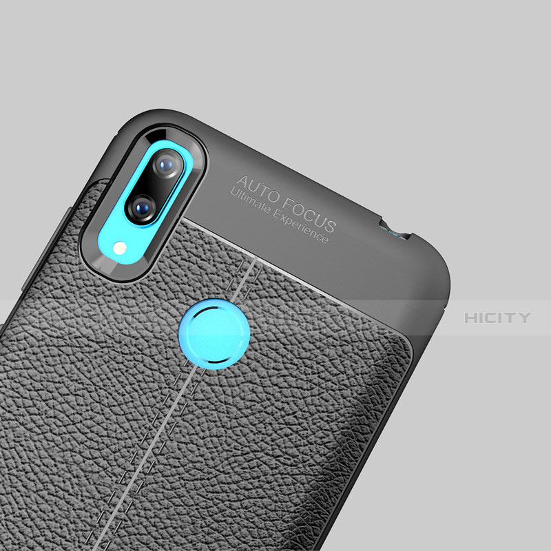 Coque Silicone Gel Motif Cuir Housse Etui pour Huawei Y7 Pro (2019) Plus