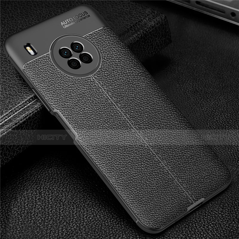 Coque Silicone Gel Motif Cuir Housse Etui pour Huawei Y9a Plus