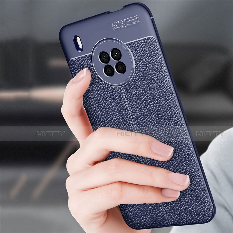 Coque Silicone Gel Motif Cuir Housse Etui pour Huawei Y9a Plus