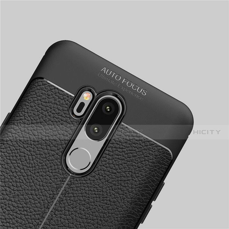 Coque Silicone Gel Motif Cuir Housse Etui pour LG G7 Plus