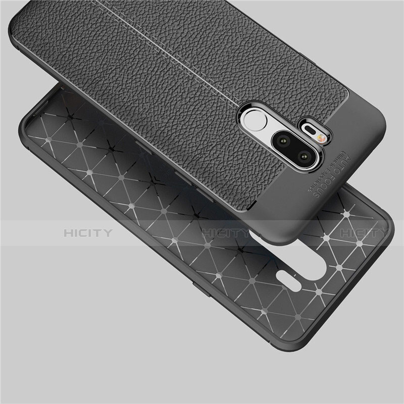 Coque Silicone Gel Motif Cuir Housse Etui pour LG G7 Plus