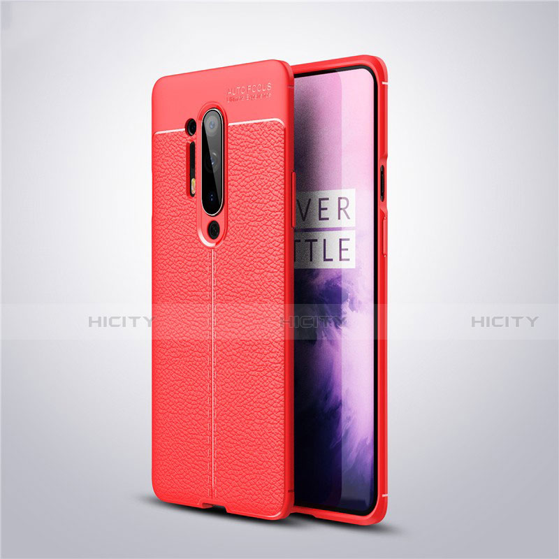 Coque Silicone Gel Motif Cuir Housse Etui pour OnePlus 8 Pro Plus