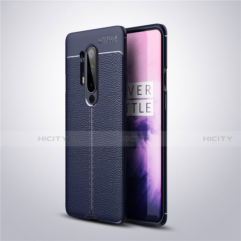 Coque Silicone Gel Motif Cuir Housse Etui pour OnePlus 8 Pro Plus