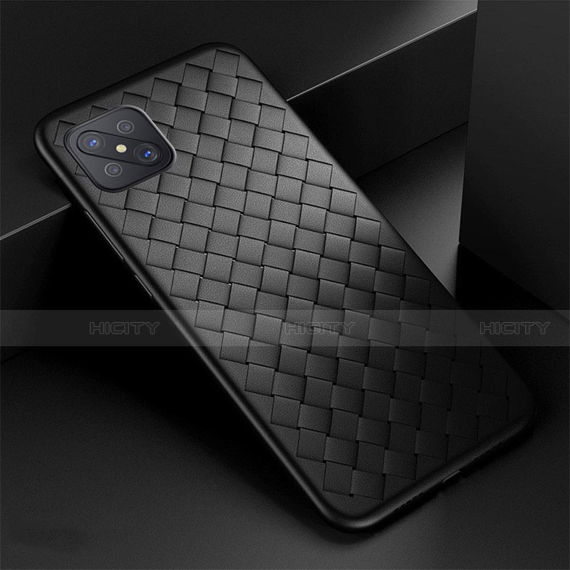 Coque Silicone Gel Motif Cuir Housse Etui pour Oppo A92s 5G Plus