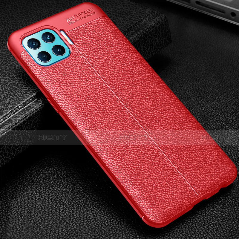 Coque Silicone Gel Motif Cuir Housse Etui pour Oppo F17 Pro Plus