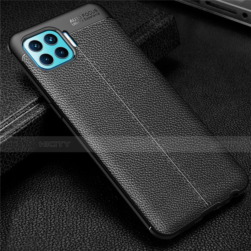 Coque Silicone Gel Motif Cuir Housse Etui pour Oppo F17 Pro Plus