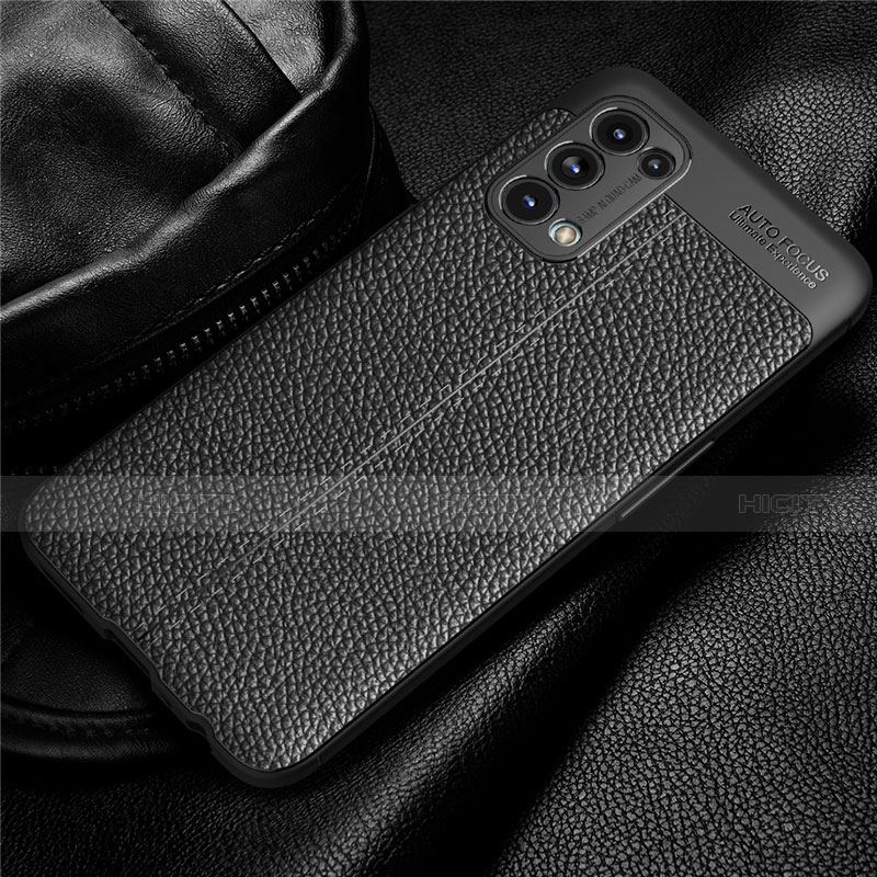 Coque Silicone Gel Motif Cuir Housse Etui pour Oppo Find X3 Lite 5G Plus