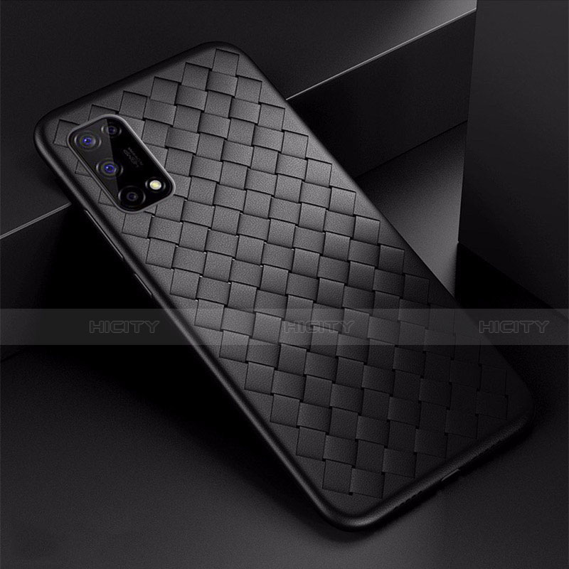 Coque Silicone Gel Motif Cuir Housse Etui pour Oppo K7x 5G Noir Plus