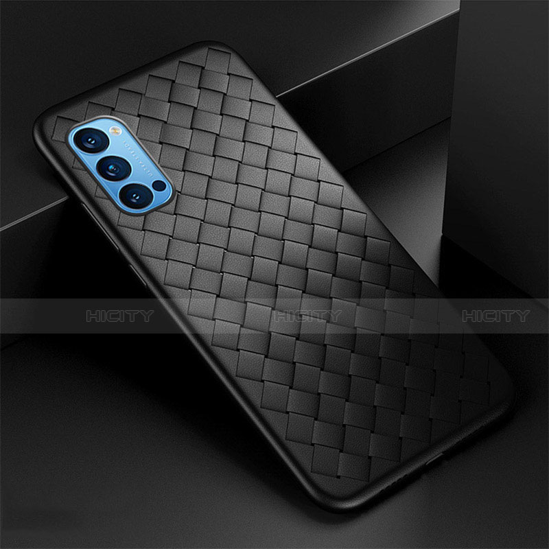 Coque Silicone Gel Motif Cuir Housse Etui pour Oppo Reno4 5G Plus