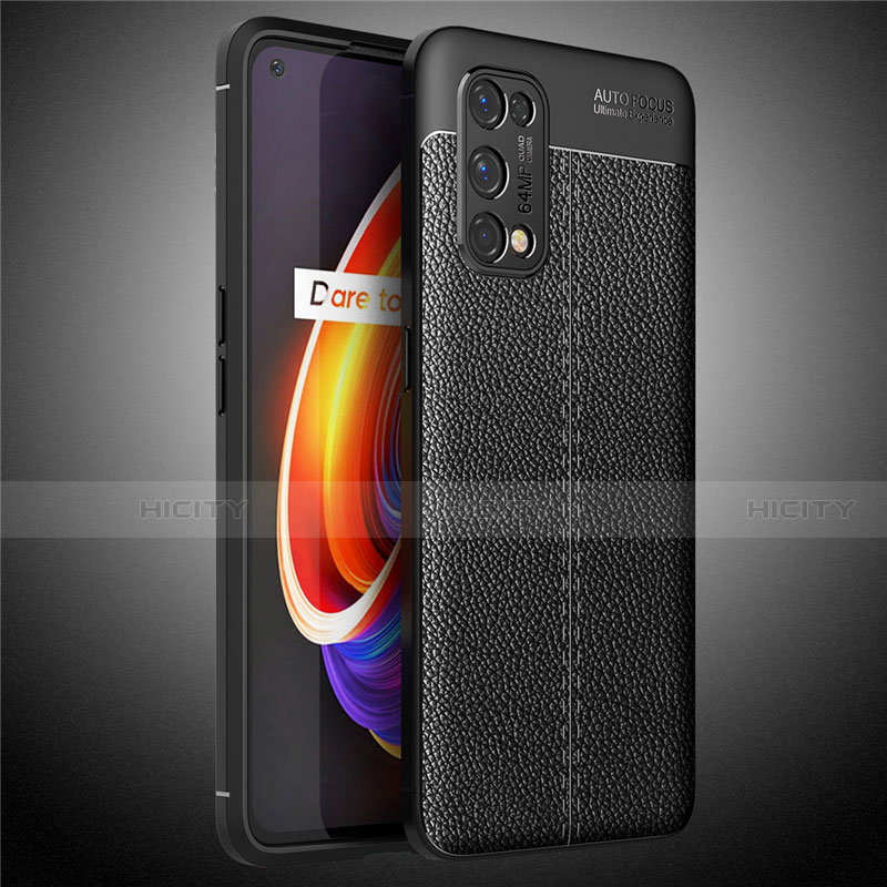 Coque Silicone Gel Motif Cuir Housse Etui pour Realme Q2 Pro 5G Plus