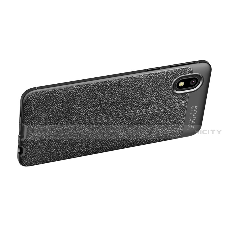 Coque Silicone Gel Motif Cuir Housse Etui pour Samsung Galaxy A01 Core Plus