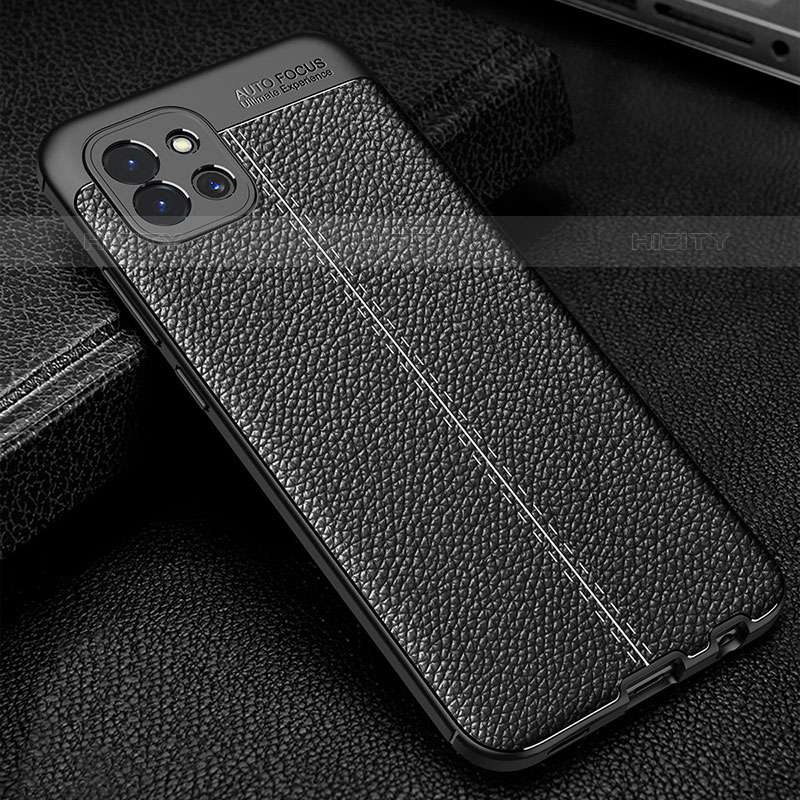 Coque Silicone Gel Motif Cuir Housse Etui pour Samsung Galaxy A03 Plus