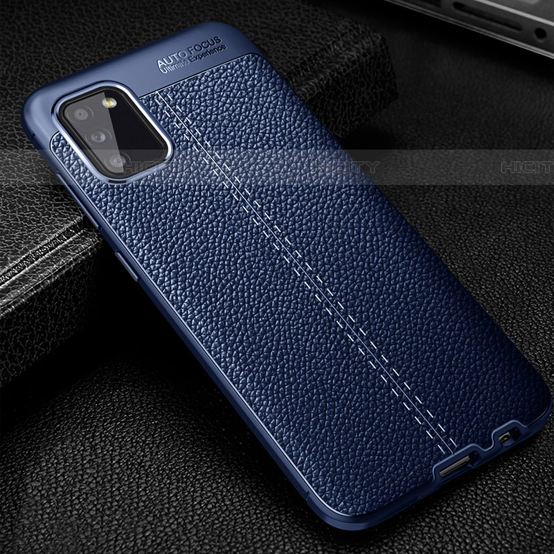 Coque Silicone Gel Motif Cuir Housse Etui pour Samsung Galaxy A03s Plus