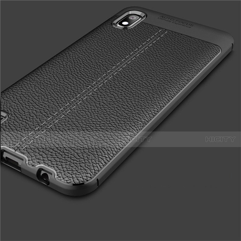 Coque Silicone Gel Motif Cuir Housse Etui pour Samsung Galaxy A10 Plus