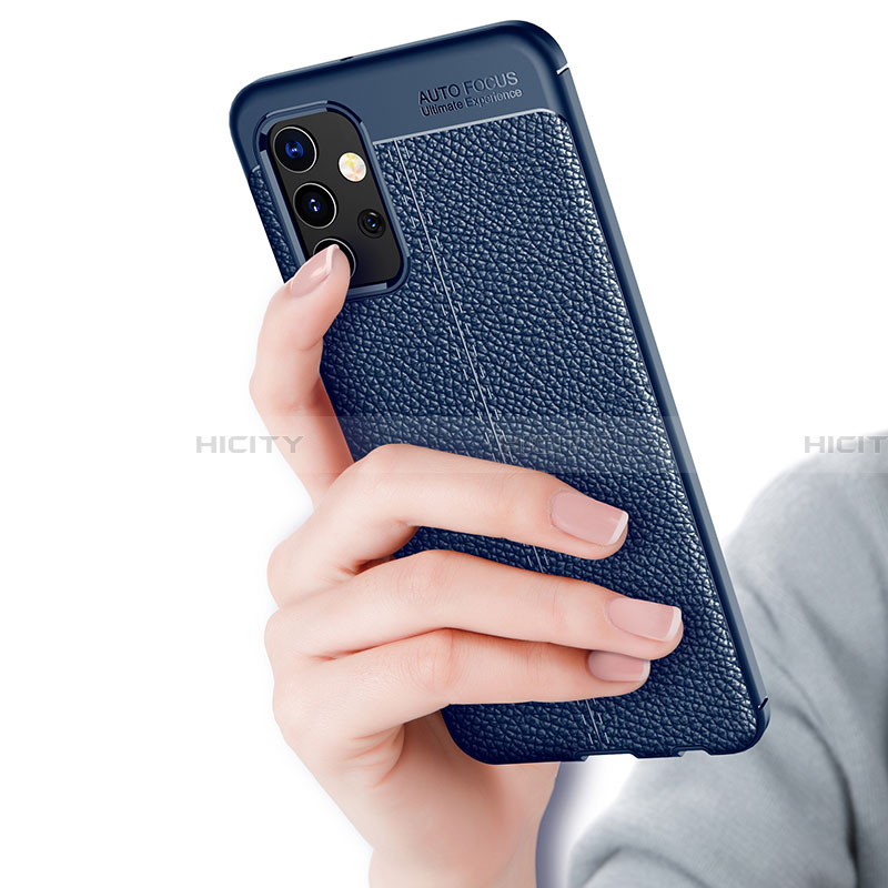 Coque Silicone Gel Motif Cuir Housse Etui pour Samsung Galaxy A32 4G Plus
