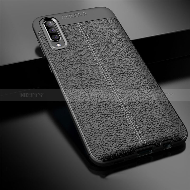 Coque Silicone Gel Motif Cuir Housse Etui pour Samsung Galaxy A50S Plus